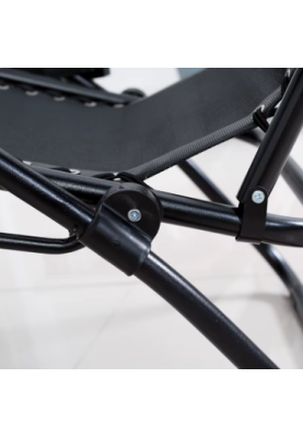 Розкладне крісло шезлонг LEOBRO Zero Gravity Black (LB-ZGC-A1-BLK)