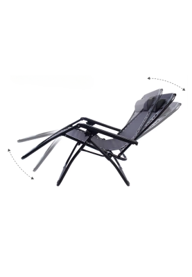 Розкладне крісло шезлонг LEOBRO Zero Gravity Black (LB-ZGC-A1-BLK)