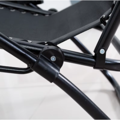 Розкладне крісло шезлонг LEOBRO Zero Gravity Black (LB-ZGC-A1-BLK)