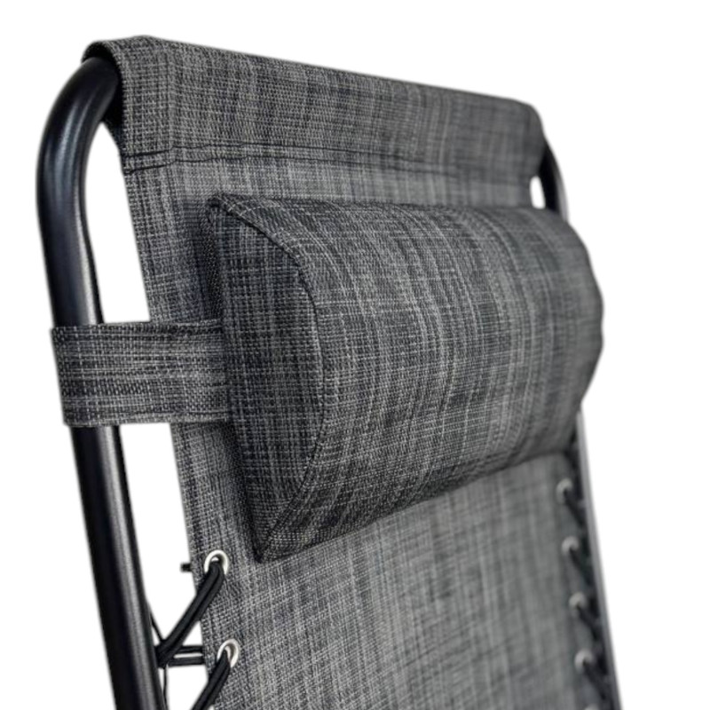 Раскладное кресло шезлонг LEOBRO Zero Gravity Grey (LB-ZGC-A1-GRY)