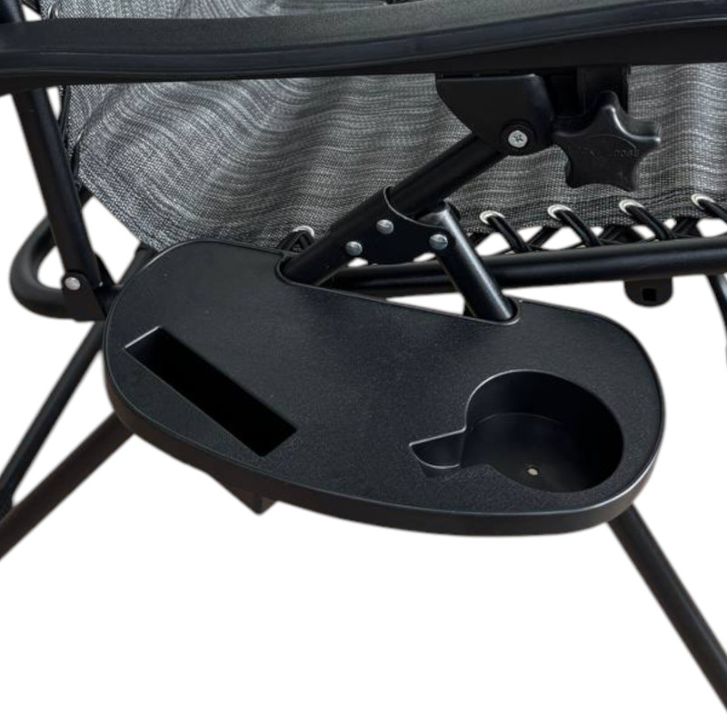 Раскладное кресло шезлонг LEOBRO Zero Gravity Grey (LB-ZGC-A1-GRY)