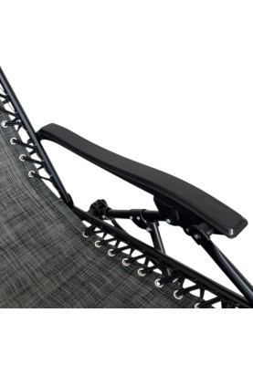 Розкладне крісло шезлонг LEOBRO Zero Gravity Dark Grey (LB-ZGC-A1-DGR)
