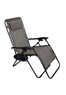 Розкладне крісло шезлонг LEOBRO Zero Gravity Plaid (LB-ZGC-A1-PLD)