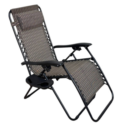 Розкладне крісло шезлонг LEOBRO Zero Gravity Plaid (LB-ZGC-A1-PLD)