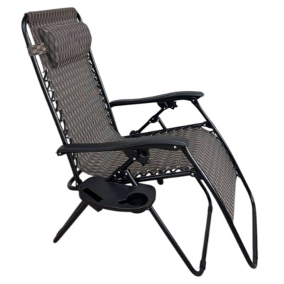 Розкладне крісло шезлонг LEOBRO Zero Gravity Plaid (LB-ZGC-A1-PLD)