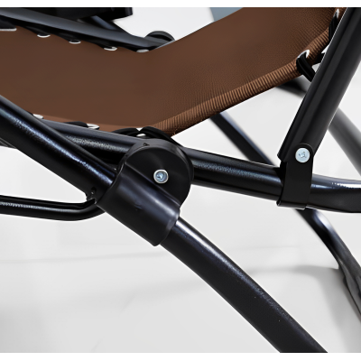 Розкладне крісло шезлонг LEOBRO Zero Gravity Brown (LB-ZGC-A1-BRN)