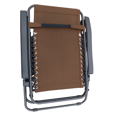 Розкладне крісло шезлонг LEOBRO Zero Gravity Brown (LB-ZGC-A1-BRN)