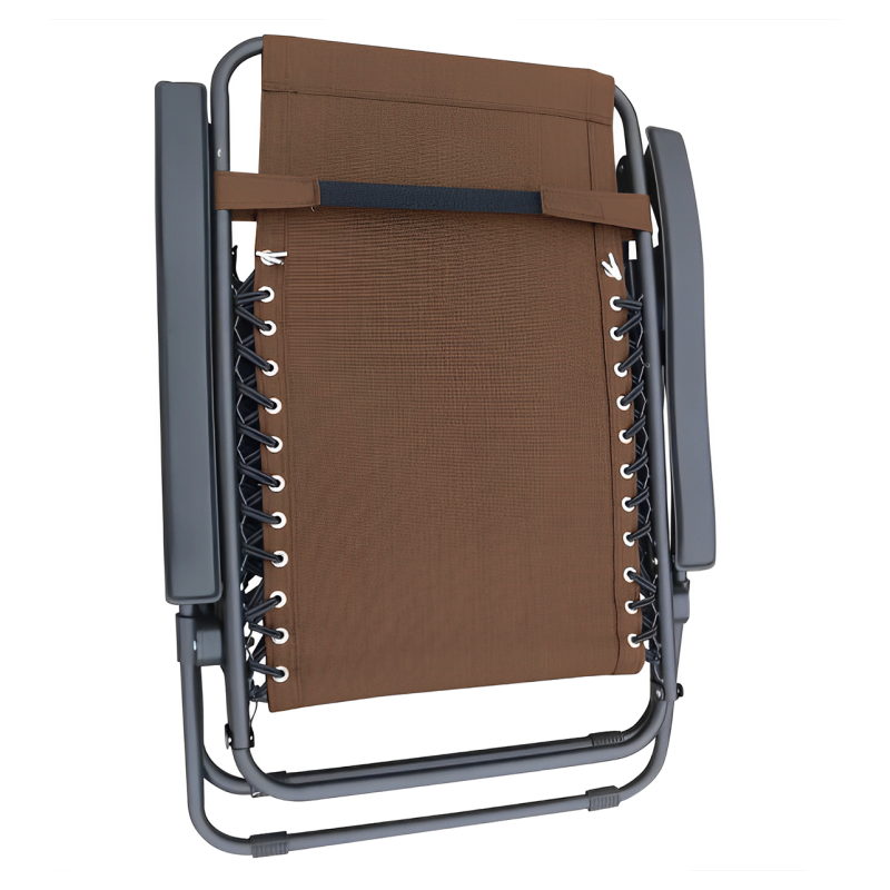 Розкладне крісло шезлонг LEOBRO Zero Gravity Brown (LB-ZGC-A1-BRN)