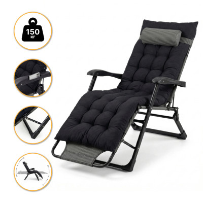 Розкладне крісло ліжко з подушкою LEOBRO Striped (LB-FCB-G1-STR)