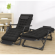 Розкладне крісло ліжко з подушкою LEOBRO Чорний (LB-FCB-G1-BLK)