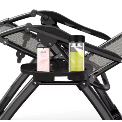 Комплект з 2 шезлонгів із подушкою Zero Gravity LEOBRO Сіре (ZGC-S05-PPХ2)