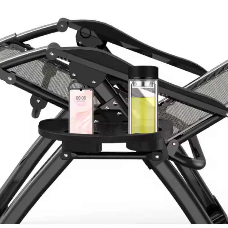 Комплект з 2 шезлонгів із подушкою Zero Gravity LEOBRO Сіре (ZGC-S05-PPХ2)