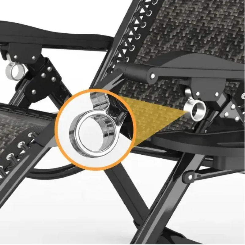 Комплект из 2 шезлонгов Zero Gravity LEOBRO Серое плетеное Ротанг (ZGC-S10Х2)