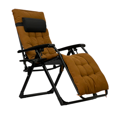 Розкладне крісло шезлонг LEOBRO Zero Gravity Premium Plus Brown (LB-ZGC-K2-BRN)