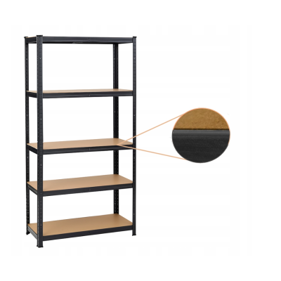 Стелаж LEOBRO Premium Black 180 х 90 х 40 см, 175кг/полиця, 5 полиць (LB-R115)