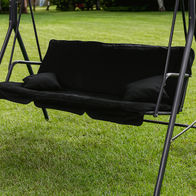 Гойдалка з подушками на 3 особи LEOBRO Black