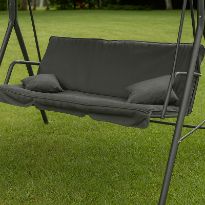 Гойдалка з подушками на 3 особи LEOBRO Grey Гойдалка з подушками на 3 особи LEOBRO Grey