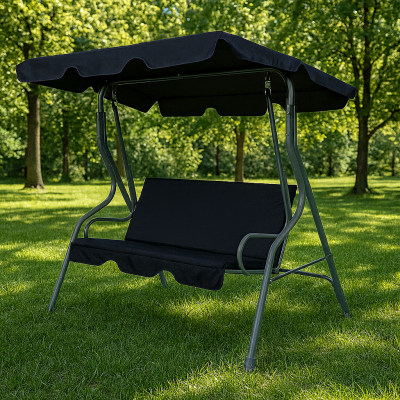 Гойдалка з подушками на 3 особи LEOBRO Relax Black