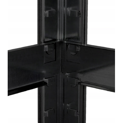 Стелаж LEOBRO Black 150 х 70 х 30 см, 175кг/полиця, 5 полиць (LB-R117)