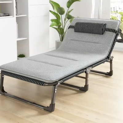Розкладне ліжко (розкладачка) з Mesh-матрацом і подушкою LEOBRO Striped (LB-FB-A2-STR)