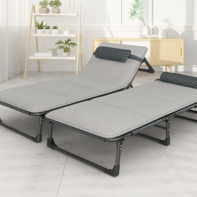 Розкладне ліжко (розкладачка) з Mesh-матрацом і подушкою LEOBRO Striped (LB-FB-A2-STR)
