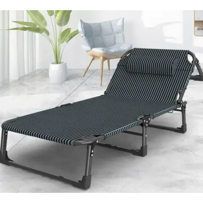 Розкладне ліжко (розкладачка) з Mesh-матрацом і подушкою LEOBRO Striped (LB-FB-A2-STR)