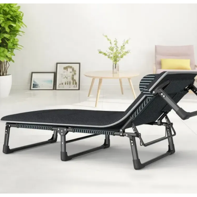Розкладне ліжко (розкладачка) з Mesh-матрацом і подушкою LEOBRO Striped (LB-FB-A2-STR)
