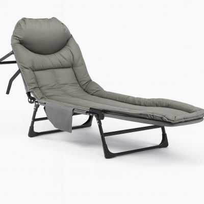 Розкладне ліжко (розкладачка) з вбудованим матрацом LEOBRO Grey (LB-FB-M1-GRY)