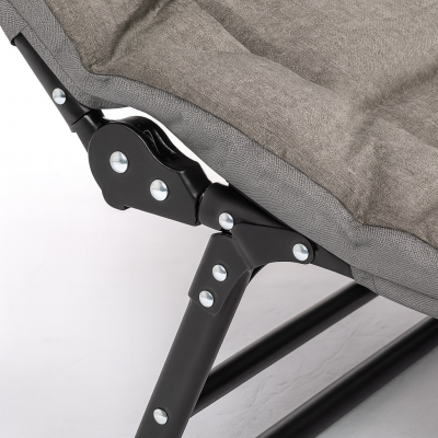 Розкладне ліжко (розкладачка) з вбудованим матрацом LEOBRO Grey (LB-FB-M1-GRY)