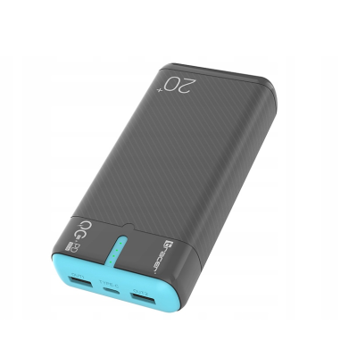 Power bank TRACER EnerGen 20000mAh PD+QC3.0 gray/blue (TRABAT47517)