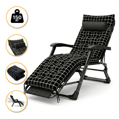 Розкладне крісло ліжко з оксамитовим матрацом LEOBRO (LB-FCB-G4-PAT)