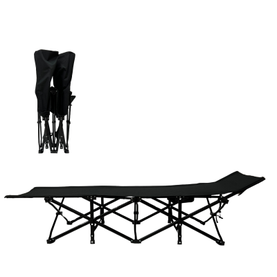 Розкладачка для туризму LEOBRO з товстим оксамитовим матрацом (LB-CC-L2-BRN)