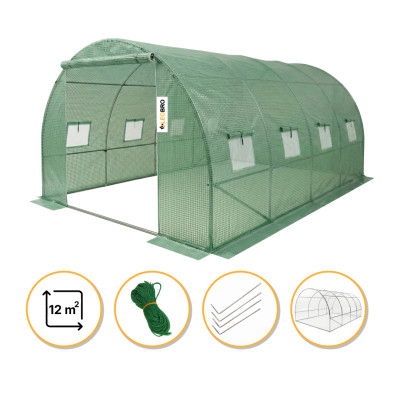 Велика садова теплиця 12м² LEOBRO Green  (LB-G104-GRN)