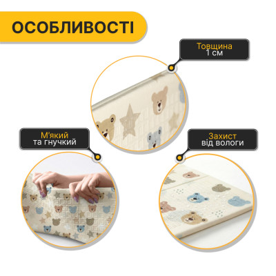 Дитячий ігровий килимок LEOBRO 180 x 200 x 1 см (LB-1035) Дитячий ігровий килимок LEOBRO 180 x 200 x 1 см (LB-1035)