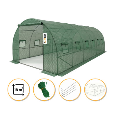Посилена садова теплиця парник LEOBRO Garden 18м2 Green (LB-G107-GRN)