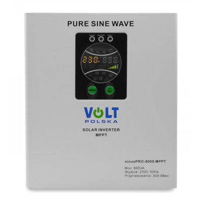 Гібридний ДБЖ/інвертор Volt Polska SINUS PRO 800 S 12/230V 500/800W + 30A MPPT (3SPS098012)