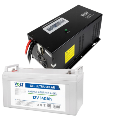 Комплект Volt Polska SINUS PRO 2400 W 12/230V 1600/2400W + Акумулятор VOLT AGM VRLA 140Ah 12V
