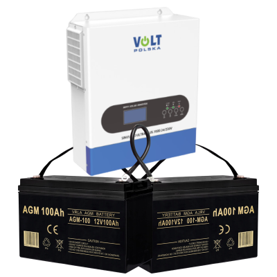 Комплект Volt Polska ULTRA PLUS 7000 24/230V (3500/7000W)  + 2 шт Акумулятор VOLT VRLA 100Ah 12V