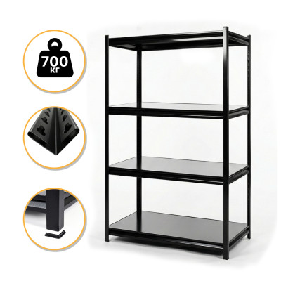 Стелаж з металевими полицями LEOBRO 152 х 70 х 30 см, 175кг/полиця, 4 полиці (LB-R126)