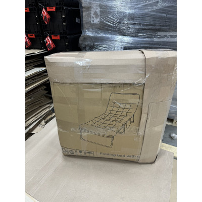 УЦІНКА!  Розкладне ліжко (розкладачка) з матрацом і подушкою LEOBRO Black (LB-FB-A1-BLK)