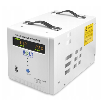 УЦІНКА! Гібридний ДБЖ/інвертор Volt Polska SINUS PRO 2000 E 12/230V 1250/2000W (3SP092012E)
