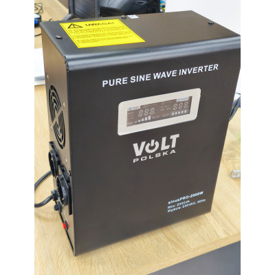 УЦІНКА! Гібридний ДБЖ/інвертор Volt Polska SINUS PRO 2000 W 24/230V 1400/2000W (3SP200024W)