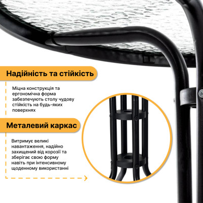 Комплект садових меблів LEOBRO Comfort 2 крісла + круглий столик (LB-1052)