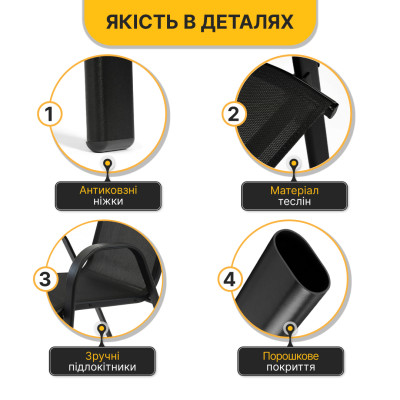 Комплект садових меблів LEOBRO Comfort 4 крісла + прямокутний столик (LB-1054)