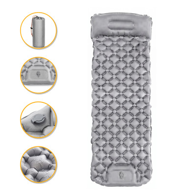 Надувний похідний килимок матрац LEOBRO Air Mat 190 x 60 см Grey (LB-1094)