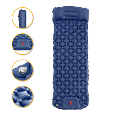 Надувний похідний килимок матрац LEOBRO Air Mat 190 x 60 см Blue (LB-1096)