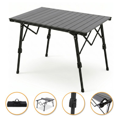 Розкладний туристичний стіл LEOBRO Pro Camp Black Alu (LB-1064)
