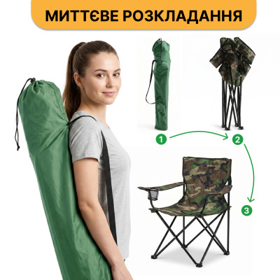 Розкладне туристичне крісло LEOBRO Lite Military (LB-1077)