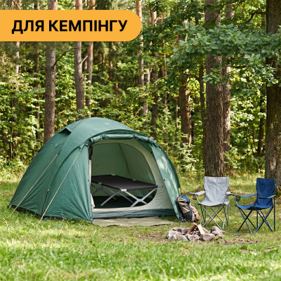Армійська похідна розкладачка LEOBRO до 120 кг Чорна (LB-MC-A1-BLK) Армійська похідна розкладачка LEOBRO до 120 кг Чорна (LB-MC-A1-BLK)