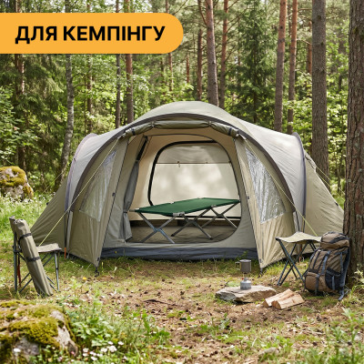 Армійська похідна розкладачка LEOBRO до 150 кг Темно-зелена (LB-MC-B1-GRN) Армійська похідна розкладачка LEOBRO до 150 кг Темно-зелена (LB-MC-B1-GRN)